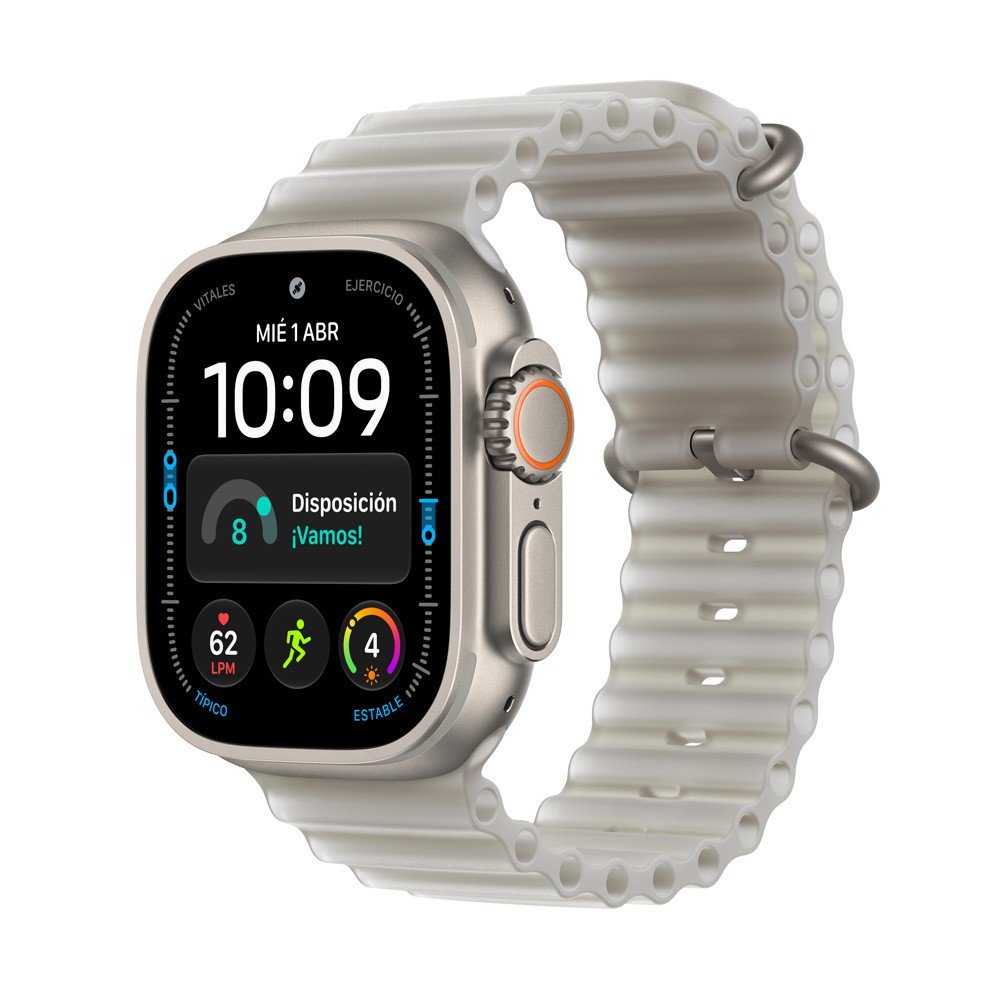 Apple Watch Ultra 4 GPS + Cellular 49mm Titanio Natural / Correa Ocean Band Translucida Gris