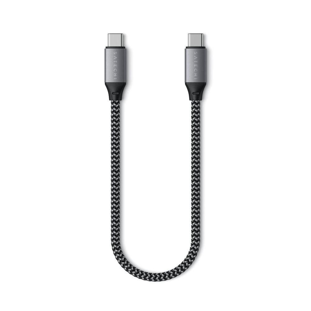 Cable Satechi USB-C to USB-C 25cm 100W Charging - Space Gray