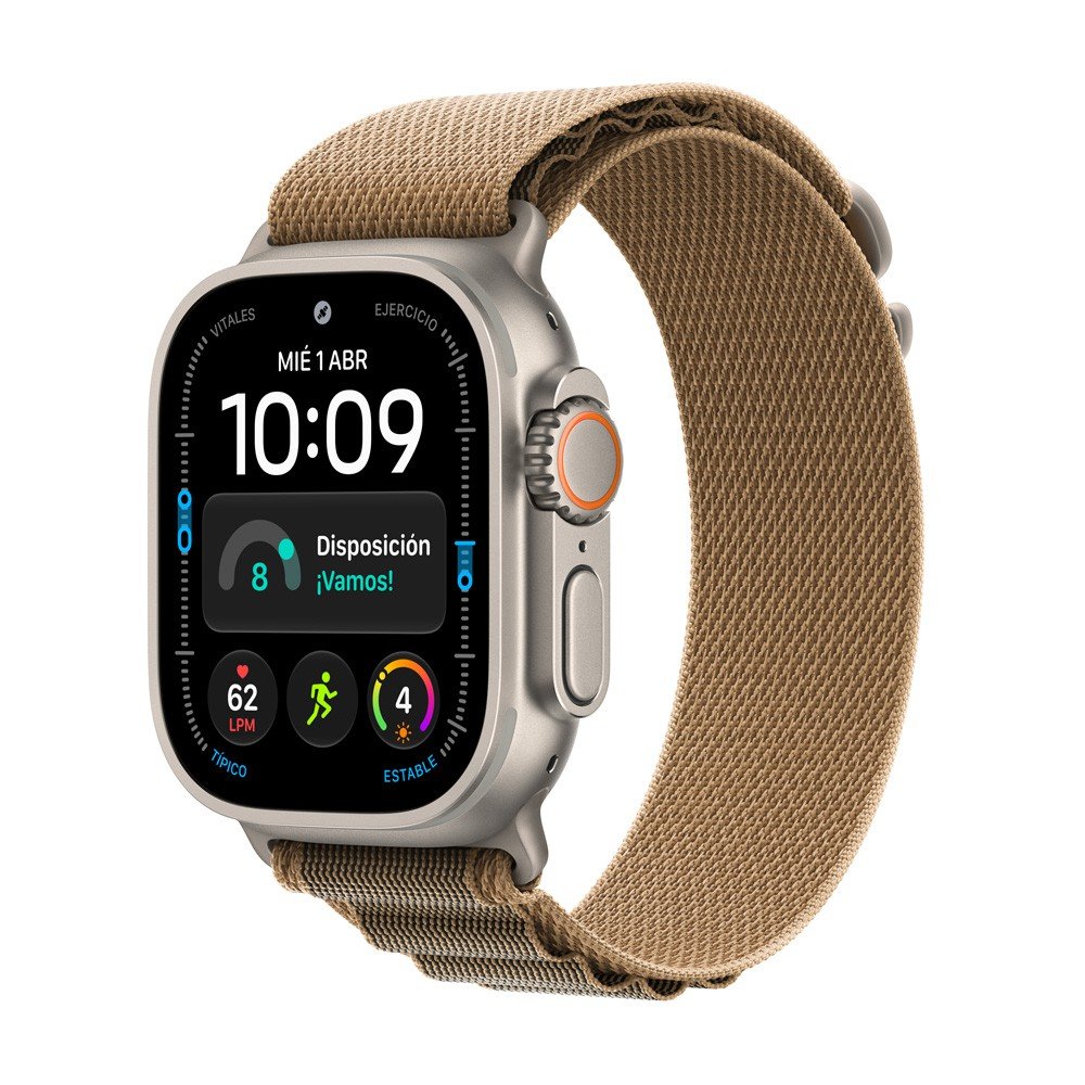 Apple Watch Ultra 4 GPS + Cellular 49mm Titanio Natural / Correa Alpine Loop Desierto - L