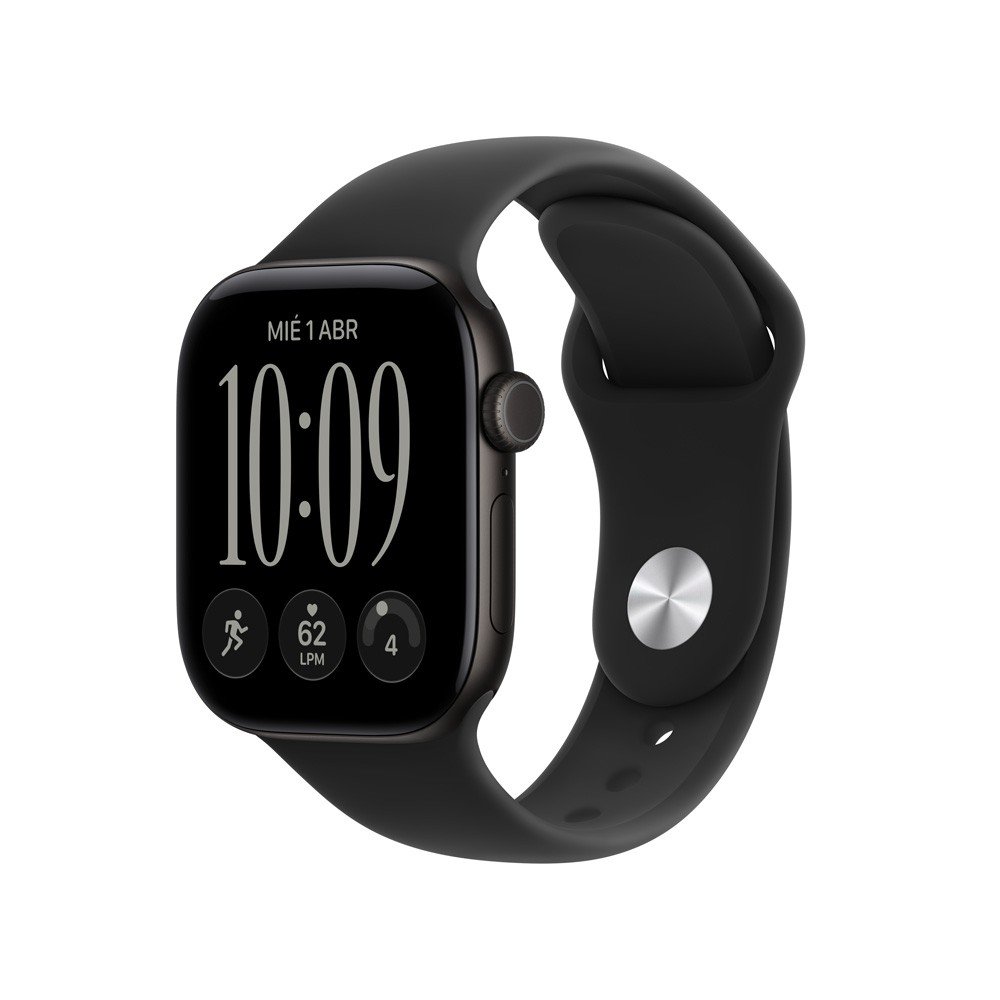 Apple Watch Series 12 GPS 42mm Negro / Correa Sport Negra - S/M