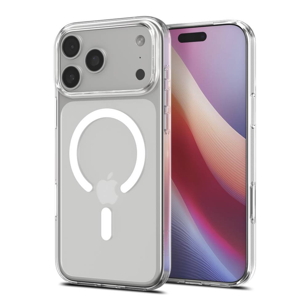 Funda Crystal Flex Mag Fit iPhone 18 Pro Max / 17 Pro Max - Transparente / Blanco