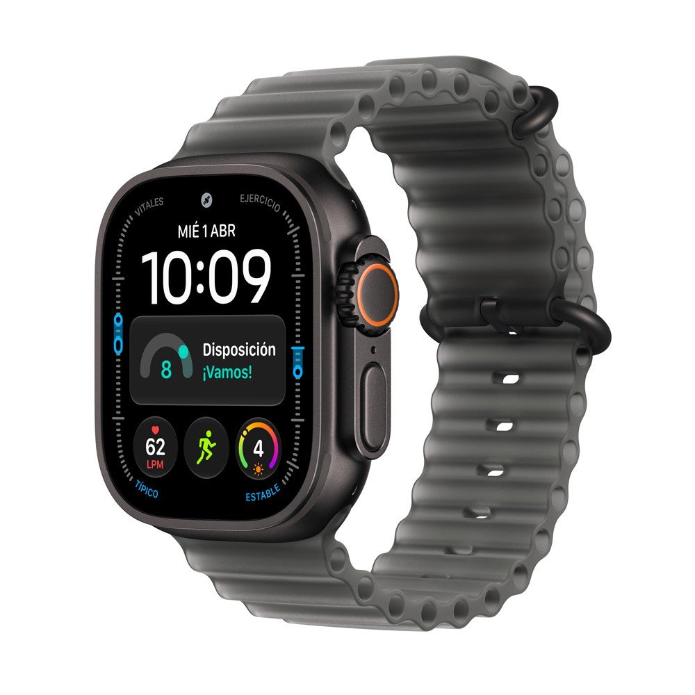Apple Watch Ultra 4 GPS + Cellular 49mm Titanio Negro / Correa Ocean Band Translucida Negra