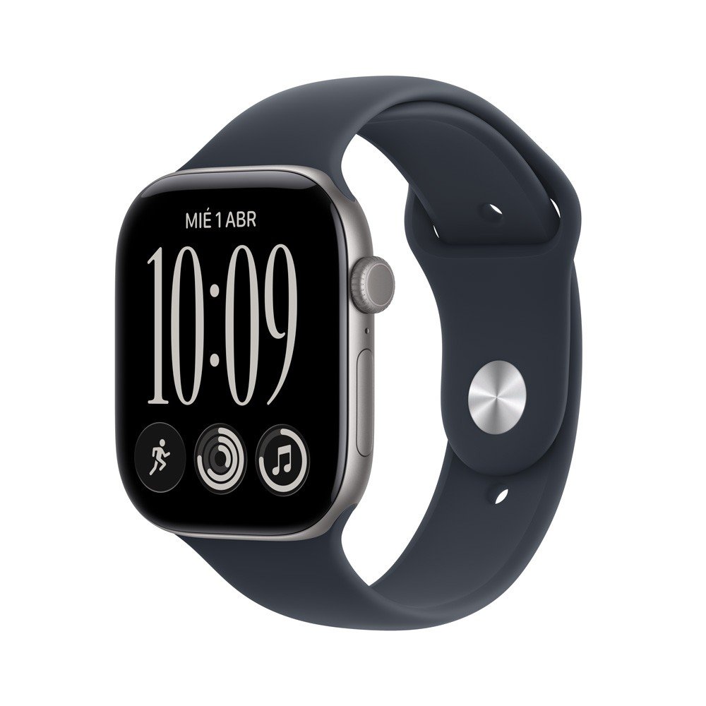 Apple Watch Series 12 GPS 46mm Gris Espacial / Correa Sport Azul Marino - M/L