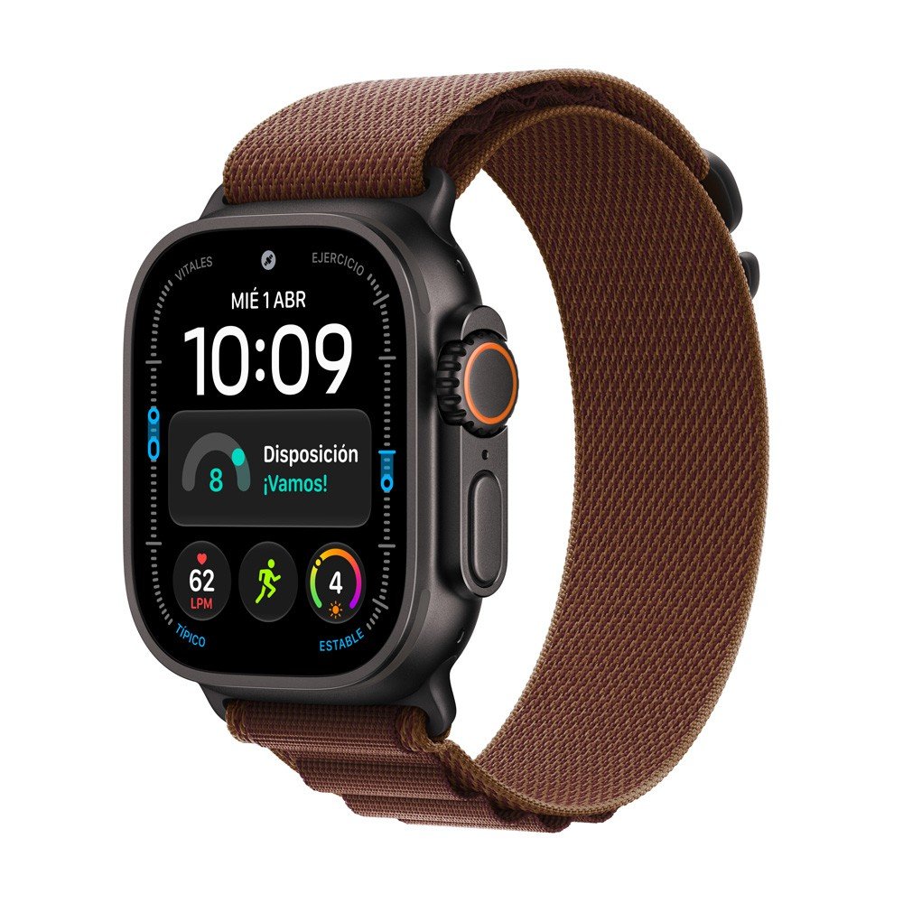 Apple Watch Ultra 4 GPS + Cellular 49mm Titanio Negro / Correa Alpine Loop Borgoña - L