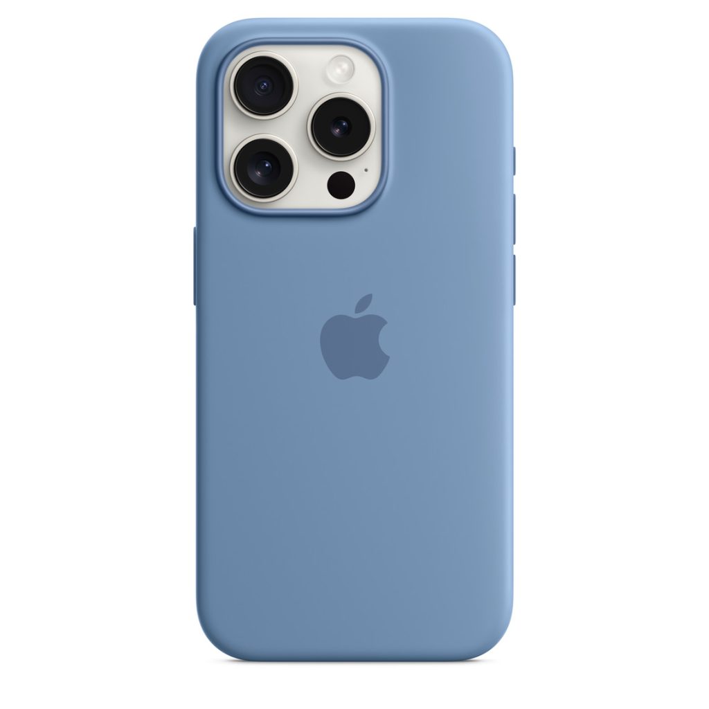 Funda Apple iPhone 15 Pro Silicona Magsafe - Azul invierno3