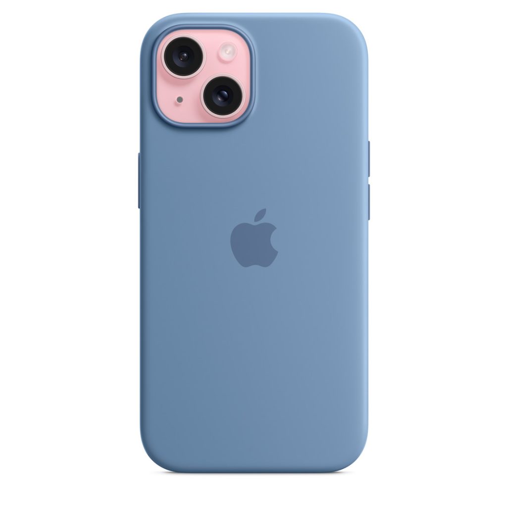 Funda Apple iPhone 15 silicona Magsafe - Azul invierno3