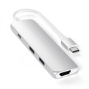 Hub Satechi USB-C 4 puertos - Plata1