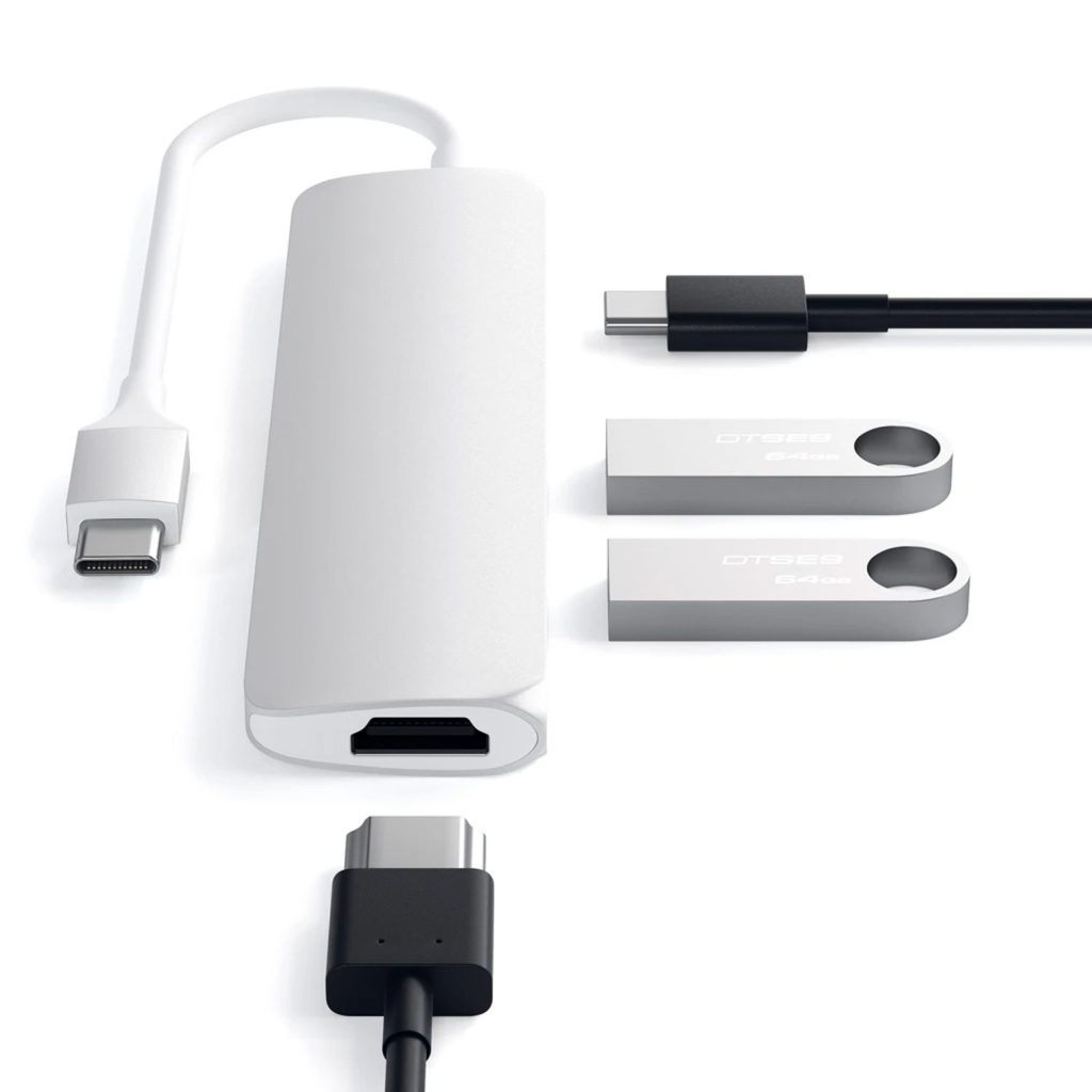 Hub Satechi USB-C 4 puertos - Plata3