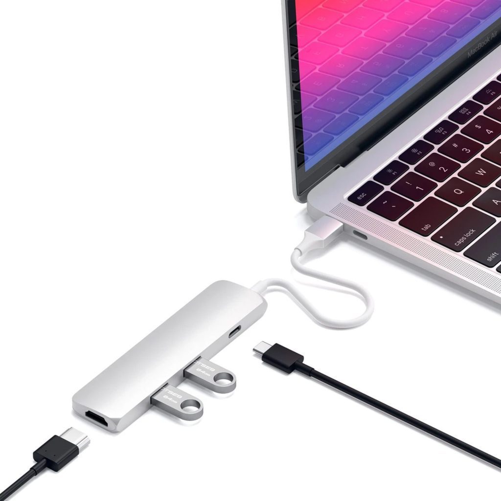 Hub Satechi USB-C 4 puertos - Plata4