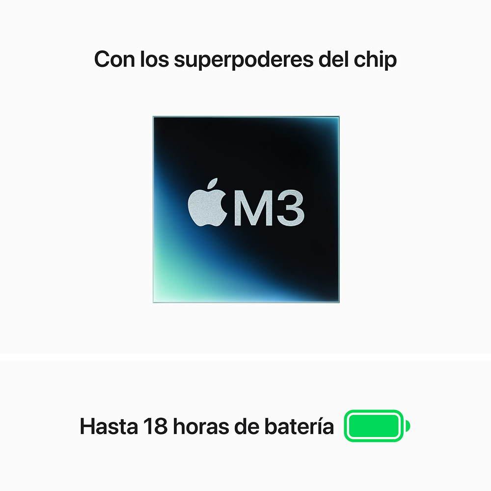 MacBook Air 15 M3 8CPU 10GPU 24GB 512GB SSD - Gris Espacial