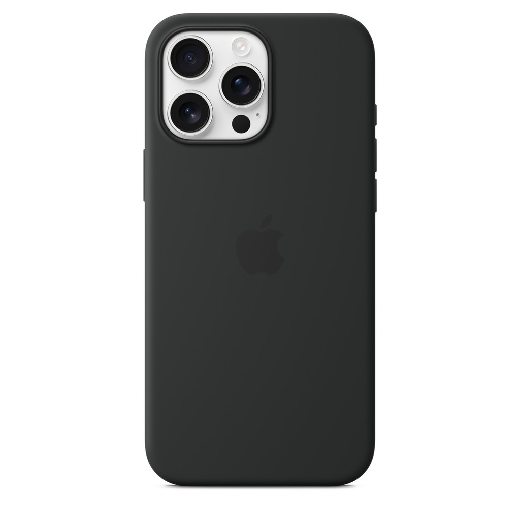 Funda de silicona con MagSafe iPhone 16 Pro Max - Negro