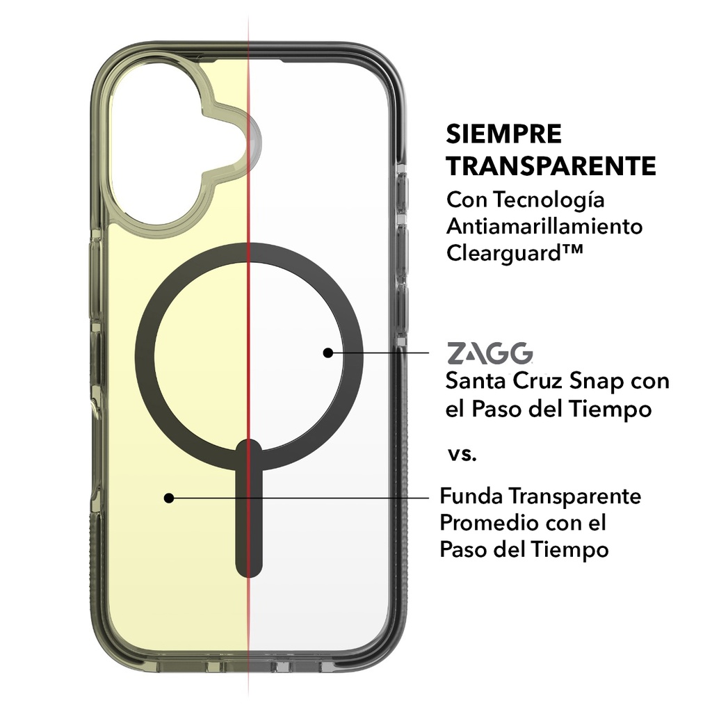 Funda ZAGG iPhone 16 Santa Cruz Snap - Verde