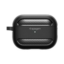 Funda Spigen Rugged Armor AirPods 4 - Negro Mate