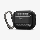 Funda Spigen Rugged Armor AirPods 4 - Negro Mate