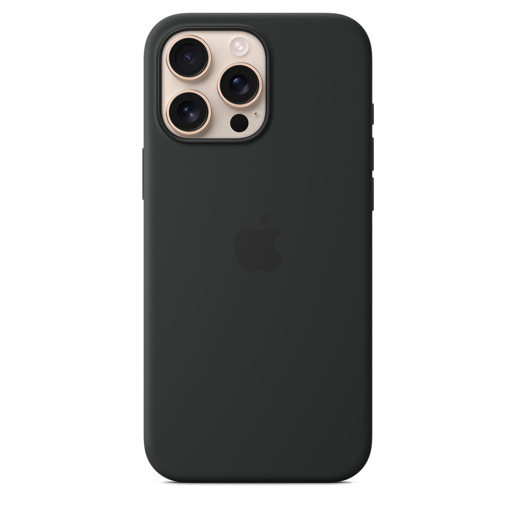 Funda de silicona con MagSafe iPhone 16 Pro Max - Negro