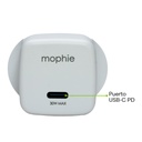 Cargador de pared mophie 30W - Blanco