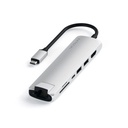 Hub Satechi USB-C 6 puertos - Plata