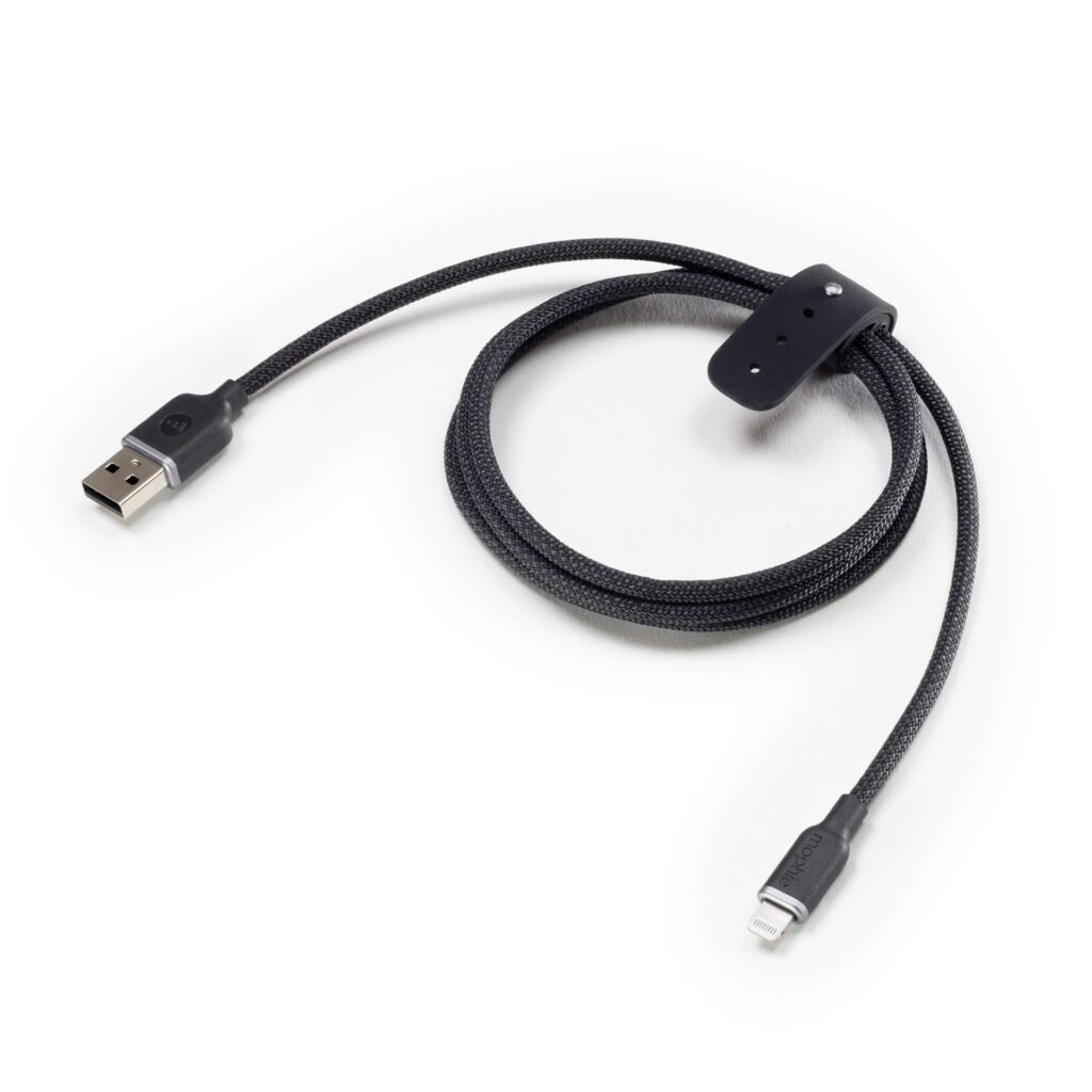 Cable mophie USB-A a Lightning 1 mts - Negro